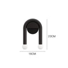 Modern Wall Sconces for Bedroom, Black Arch Wall Light with Glass Shade, Bathroom Sconce Lamp for Hallway_05