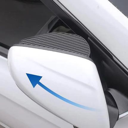 Car Mirror Rain Guard Visor with Peel and Stick Adhesive Backing for Side Mirrors, No Tools Needed to Fit