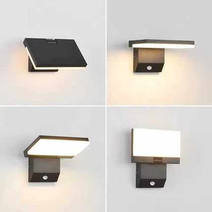 Outdoor Wall Light with Motion Sensor & Adjustable Head | IP65 Waterproof LED for Modern Homes