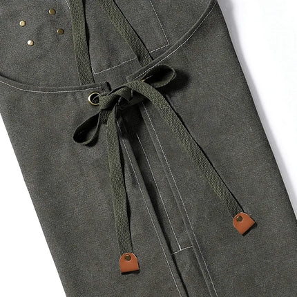 Durable Canvas Kitchen Apron with Adjustable Fit | Unisex Workwear for Chefs and Baristas