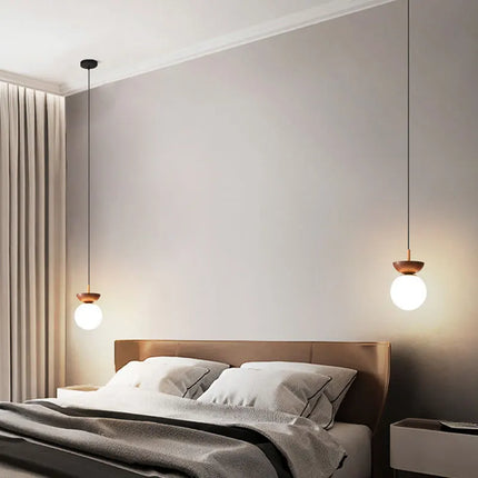 Modern Nordic Glass Pendant Light with Frosted Shade | Versatile Ceiling Fixture for Soft Ambient Illumination