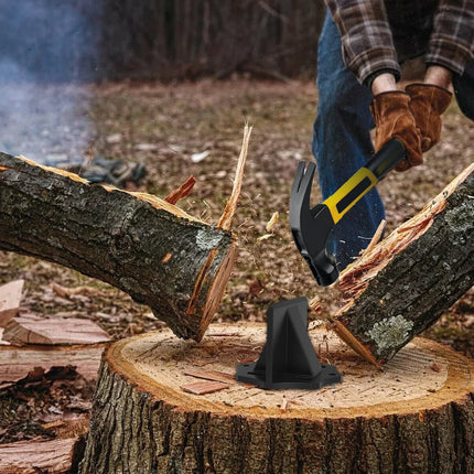 Carbon Steel Log Splitter with Portable Design & Cloth Bag | Effortless Kindling for Camping and Home Use