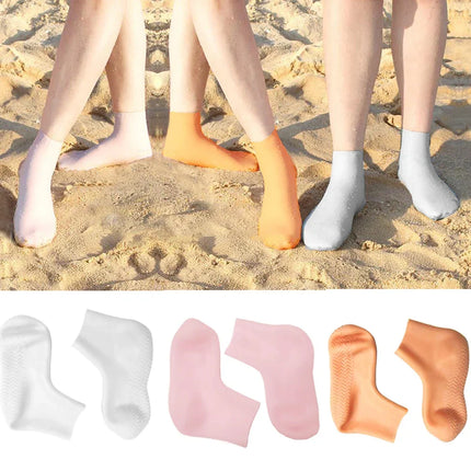 Water Socks for Beach and Swimming, Non Slip Silicone Socks with Quick Dry Barefoot Fit, Aqua Socks for Snorkeling