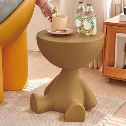 Bear-Shaped Side Table with Hidden Storage | Cute Modern Coffee Table for Living Room and Bedroom