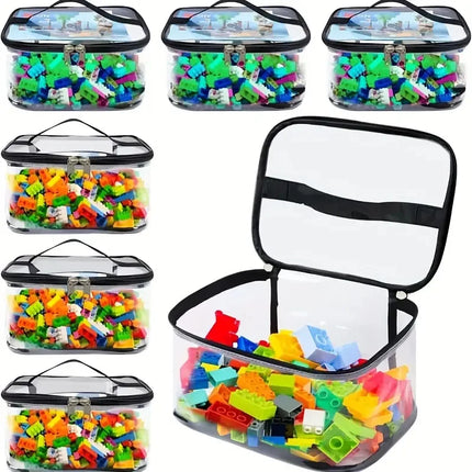 Transparent Mesh Toy Storage Bag with Durable Zipper Closure | Large Capacity Organizer for Easy Toy Access