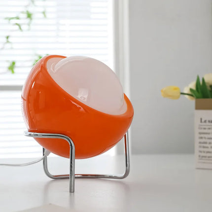 Bauhaus Table Lamp with Handcrafted Glass Shade | Retro Nordic Design for Warm Ambient Lighting