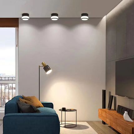 Nordic Surface Mounted LED Downlight with Adjustable Brightness | Modern Minimalist Lighting for Home Interiors