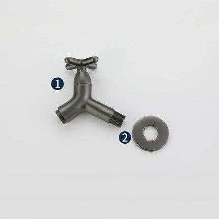 Outdoor Faucet, Solid Brass Wall Mounted Faucet with Single Lever