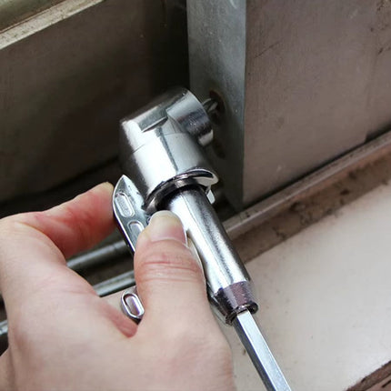 Drill Bit Extension Bar with Adjustable Length for Tight Spaces, Precision Drilling and Screw Driving Tool for Cabinet Backs and Corners