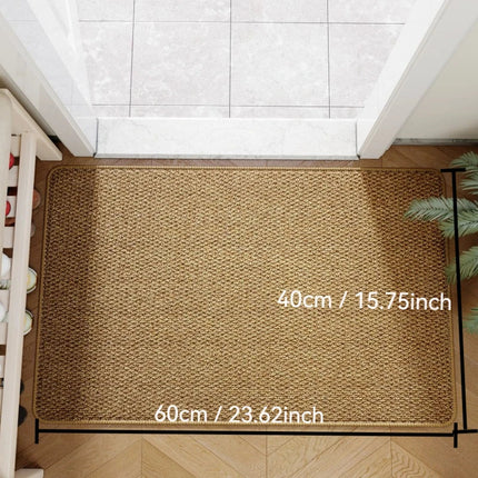 Faux Jute Doormat with Non-Slip Backing | Durable Entrance Rug for Everyday Use