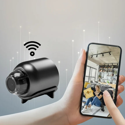 Mini WiFi Security Camera with HD Video & Night Vision | Remote Monitoring for Home and Office Safety