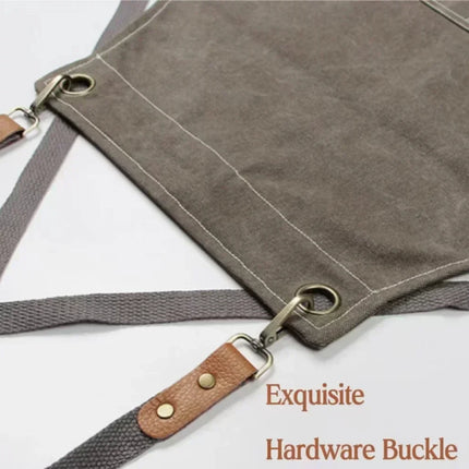 Durable Canvas Kitchen Apron with Adjustable Fit | Unisex Workwear for Chefs and Baristas