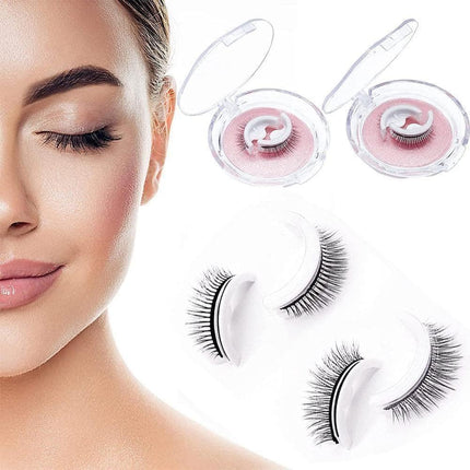 False Eyelashes Self Adhesive, Reusable Fake Eyelashes Glue Free for Sensitive Eyes, Natural Look Strip Lashes