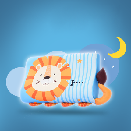 Toddler Sensory Pillow with Lion Tail & Fox Ears | Calming Tactile Comfort for Peaceful Sleep