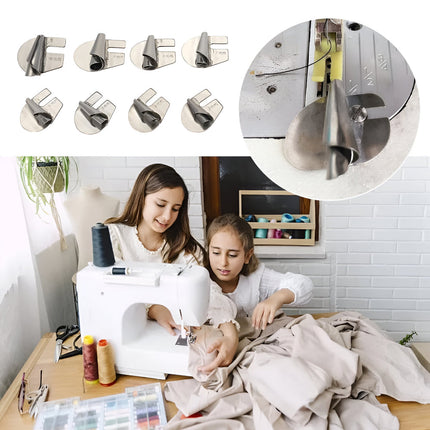 Stainless Steel Sewing Hemmer Foot Tool Set for Precise Rolled Hems | Multiple Sizes for Versatile Fabric Projects