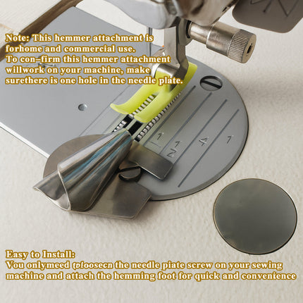 Stainless Steel Sewing Hemmer Foot Tool Set for Precise Rolled Hems | Multiple Sizes for Versatile Fabric Projects