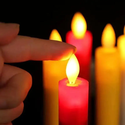 Flameless LED Taper Candles, Realistic Flickering Candlesticks for Dining Table, Mantel and Bedside Decor