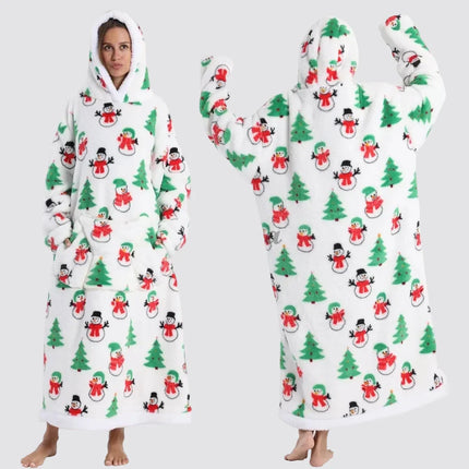 Oversized Blanket Hoodie with Large Hood | Comfortable Wearable Blanket for Home and Outdoor Relaxation