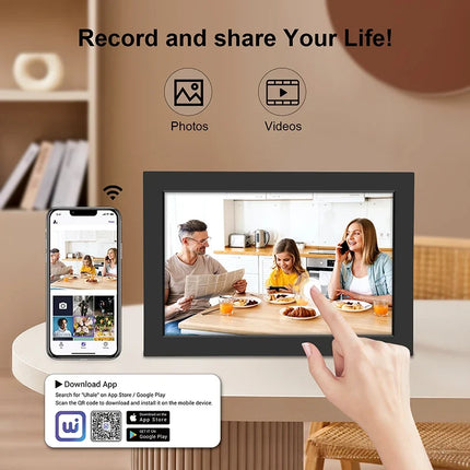 WiFi Digital Photo Frame with 25.6 cm IPS HD Touchscreen | 32GB Storage for Instant Photo Sharing
