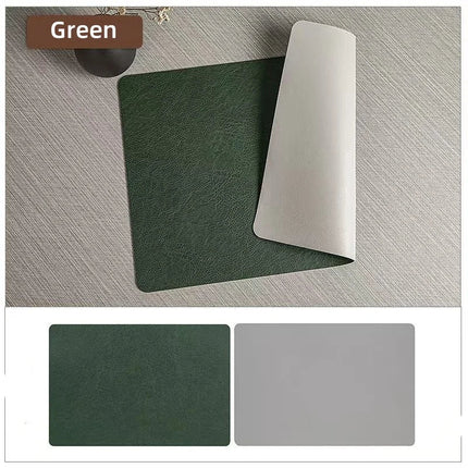 Double-Sided Faux Leather Placemats with Heat Resistance | Waterproof & Elegant Design for Dining Tables