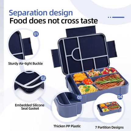 Large Capacity Bento Lunch Box with Leak-Proof Design | 1330ml Portable Meal Container for School and Work