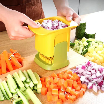 Vegetable Dicer and Chopper with Stainless Steel Blades | Efficient Food Prep for Quick Meal Preparation