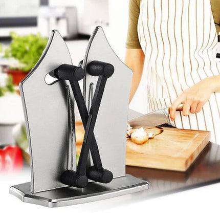 Manual Knife Sharpener with Stable Base for Fast Blade Restoration | Compact Kitchen Tool for Easy Knife Maintenance