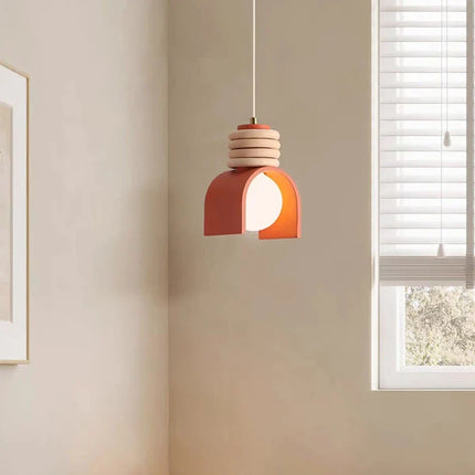 Wabi-Sabi Pendant Light with Adjustable Height | Japanese Minimalist Resin Design for Warm Ambient Lighting