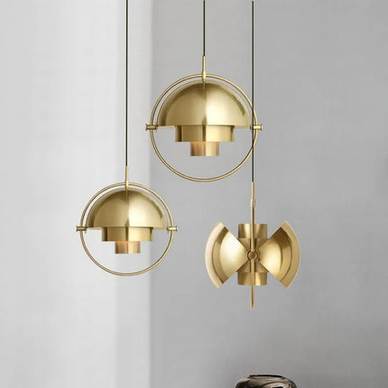 Nordic Pendant Light with Adjustable Height and Sculptural Design | Contemporary Metal Lamp for Elegant Interiors