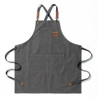 Kitchen Apron for Women, Canvas Chef Apron for Men, Adjustable Work Apron with Pockets for Restaurant and Salon_06