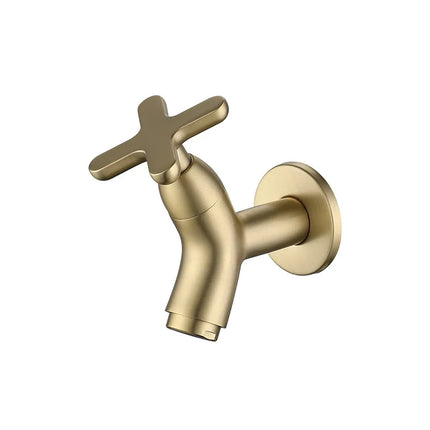 Outdoor Faucet, Solid Brass Wall Mounted Faucet with Single Lever, Laundry Faucet, Cold Water Tap for Garden – image 9