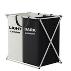 Laundry Hamper with Compartments, Foldable Laundry Basket Sorter, Clothes Hamper for Bedroom and Dorm_03