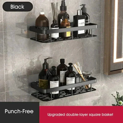 Wall Shelf No Drill, Small Bathroom Storage Organizer – image 10