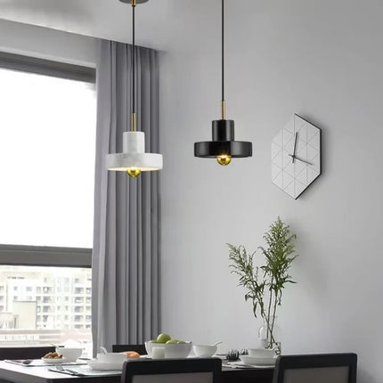 Natural Marble Pendant Lamp with Sculptural Design | Unique Postmodern Lighting for Luxurious Ambiance