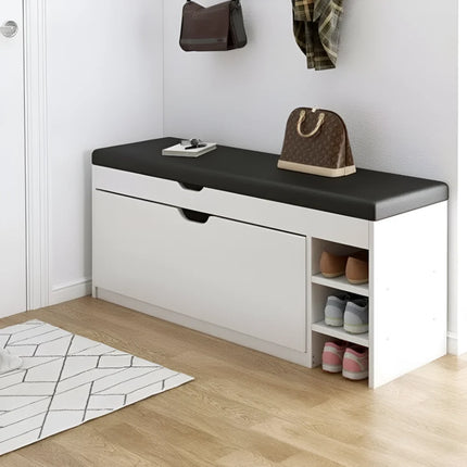 3-in-1 Shoe Cabinet Bench with Folding Design and Padded Seating | Space-Saving Storage for Hallways and Bedrooms