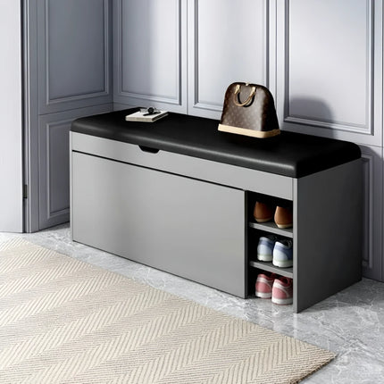 3-in-1 Shoe Cabinet Bench with Folding Design and Padded Seating | Space-Saving Storage for Hallways and Bedrooms