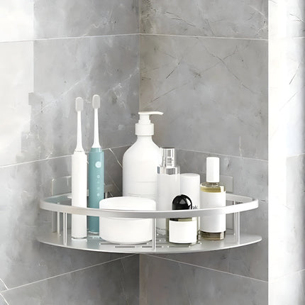 Rustproof Aluminum Shower Caddy Corner Shelf with 1 or 2 Layers | Wall-Mounted Storage for Organized Bathroom Essentials
