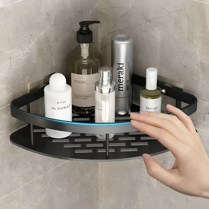 Rustproof Aluminum Shower Caddy Corner Shelf with 1 or 2 Layers | Wall-Mounted Storage for Organized Bathroom Essentials