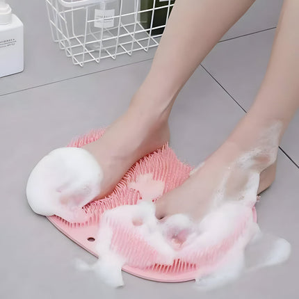 Shower Mat Scrubber Foot and Body Exfoliator with Suction Cups | Deep Clean for Feet and Hard-to-Reach Areas