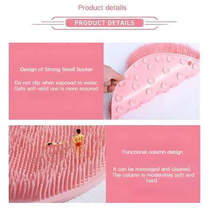 Shower Mat Scrubber Foot and Body Exfoliator with Suction Cups | Deep Clean for Feet and Hard-to-Reach Areas