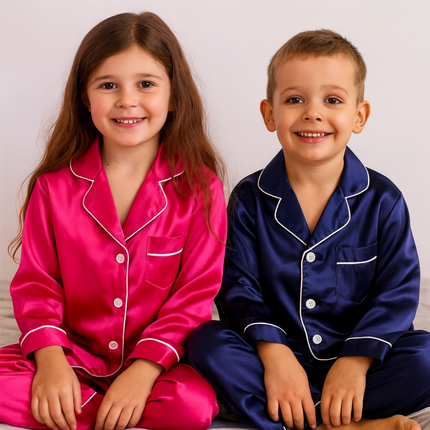 Kids Pajama Set with Button Top and Elastic Waist Pants | Comfortable Sleepwear for Bedtime and Lounging