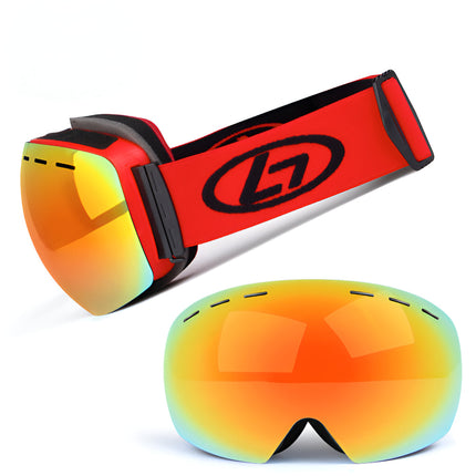 Frameless Ski Goggles with Interchangeable Lenses for Wide Vision | OTG Design for Prescription Glasses and Helmet Compatibility