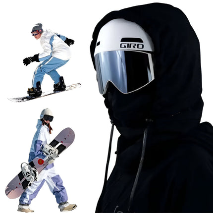 Ski Mask Hood Face Cover for Winter Sports with Adjustable Drawstring | Versatile Neck and Head Coverage for Cold Weather Activities