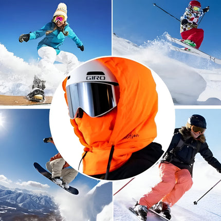 Ski Mask Hood Face Cover for Winter Sports with Adjustable Drawstring | Versatile Neck and Head Coverage for Cold Weather Activities