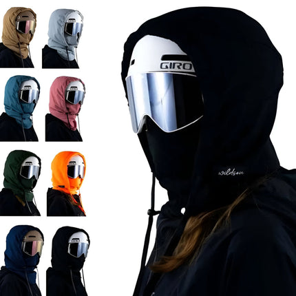 Ski Mask Hood Face Cover for Winter Sports with Adjustable Drawstring | Versatile Neck and Head Coverage for Cold Weather Activities