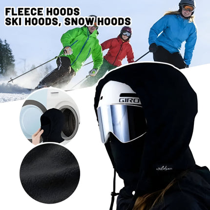 Ski Mask Hood Face Cover for Winter Sports with Adjustable Drawstring | Versatile Neck and Head Coverage for Cold Weather Activities