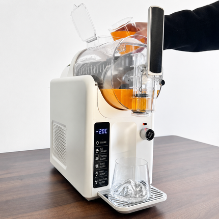 Dual Bowl Slushy Machine for Countertop Use | Versatile Maker for Frozen Drinks and Soft Serve Treats