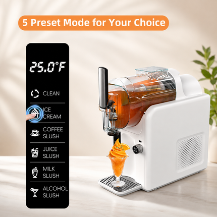 Dual Bowl Slushy Machine for Countertop Use | Versatile Maker for Frozen Drinks and Soft Serve Treats