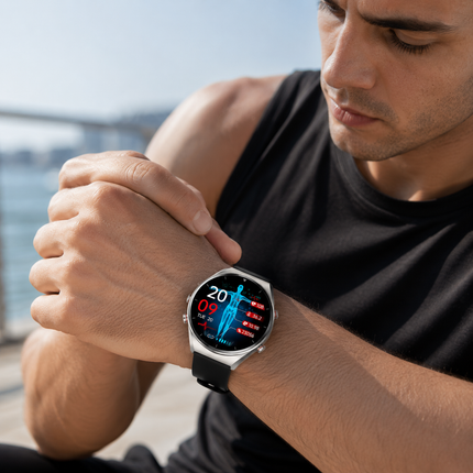 Smart Watch Fitness Tracker with Heart Rate Monitor & Touchscreen | Activity Tracking for Daily Workouts and Notifications