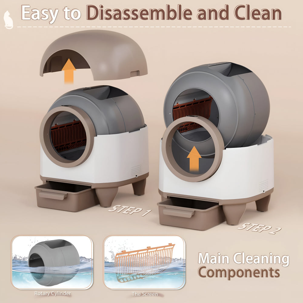 Smart Clean | Automatic Cat Litter Box with App Control & Odor Control | Large Capacity for Hassle-Free Maintenance 5